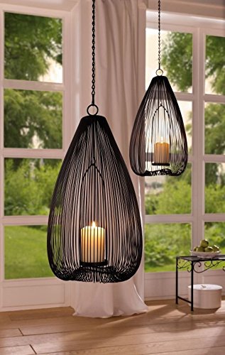 Hängewindlicht "Tropfen" aus Metall