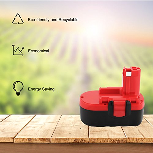 Creabest 18V 3000mAh Ni-MH Ersatz-Werkzeug Akku für Bosch 2607335277 2607335278 2607335535 2607335536 2607335680 2607335695 2607335713 BAT025 BAT160 BAT180 13618 1644K 3860CK 52318 PSB 18 VE-2 GSB 18 VE-2 GSR 18 VE-2 PSR 18 VE-2 - 5