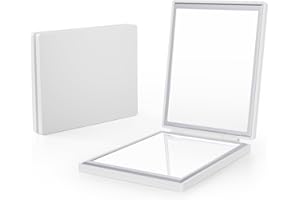 ‎KINTION Kintion Taschenspiegel, 1X/3X Reisespiegel mit Vergrößerung, Kleiner Spiegel, Taschenspiegel Klappbar, Handlich, Geschenkidee für Frauen, für Geldbörsen und Reisen, Weiß