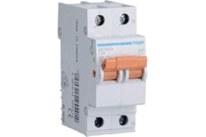 HAGER Interruptor automático magnetotérmico serie MN, 1P+N, 40A, curva C, 6KA