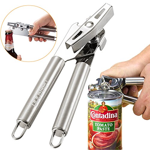 Deckelöffner, Ubegood Rostfreier Edelstahl Konservenöffner/ Multifunktions Dosenöffner Deckelöffner Büchsenöffner (Silber)