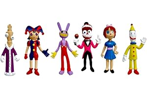 NILUTO Digital Circus Figures Set, Digital Circus Toys Horror Cartoon Movies Character Action Figure Model for Kids Birthday Party Cake Topper Halloween Parties Decoration