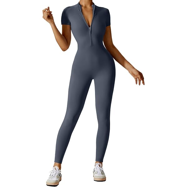 Havejoy Tuta Intera Donna Estiva Senza Maniche Body Scollo Quadrato Schiena Nuda Jumpsuit Palestra Scrunch Butt Tute Sportive Curvy Salopette Aderente Monopezzi E Tutine Per Allenamento Yoga Jogging - 10