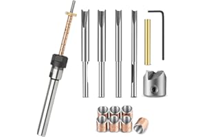 Kquepo Kit de Fabrication de Stylos, Tige de Stylo et Porte-Stylo, Ensemble de Coupe, Mandrin de Tournage Du Bois pour la Fabrication de Stylos, Accessoires de Tour à Bois A