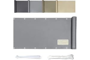 KUZRZNH Balkonabdeckung, 50 x 100cm Balkonumspannung Blickdichte Stoff Wind und UV-Schutz, Balkonverkleidung für Balkongeländer Garten, Balkon Abdeckung Wasserdicht Ohne Bohren