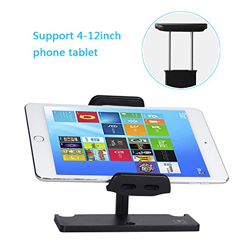 Kuuqa-Aluminum-Alloy-Foldable-Tablet-Stand-Holder-Extender-with-Controller-Stick-Thumb-Clip-and-Lanyard-for-Mavic-Pro-Dji-Spark-Remote-Controller-Device-DJI-Mavic-Not-Included