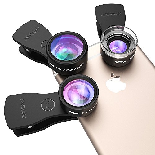 Mpow MLens V1 Professional Clip-on Lens Kit 180 Degree Fisheye + 0.36x Wide Angle Lens for iPhone Samsung etc RS.1199 (54.00% Off) - Amazon