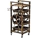 Produktbild DANTB 4/5 Tiers Salon Trolley Multifunktionstablett Haaraufbewahrung Friseur Cart Beauty Spa Make-Up Warenkorb Mit Schubladen (Farbe : Retro, Größe : Five Floors)
