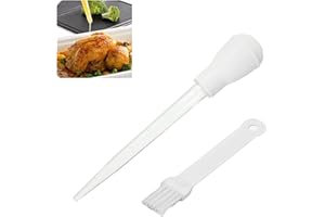 Ssiyiya Truthahn-Baster, 30 ml, transparente Truthahn-Braten-Injektornadel, Truthahn-Öl-Tropfen-Rohrpumpe, Braten, Bürsten und Pinsel-Set für Huhn, Truthahn, Geflügel, Fleisch, BBQ-Werkzeug