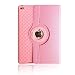 Produktbild iPad 4 Cover, elecfan ® Ultra Dünn Leichtgewicht 360 Grad Rotierende Hülle Tasche Wasserdicht Case Smart Cover mit Ständer Multi Winkel Betrachtung Anti Kratzer Schutzhülle für 9.7 Zoll iPad 2/3/4 ( iPad 2/3/4 , Rosa )
