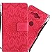 Produktbild QTKJYXGS für Sony Xperia XZ Compact Flip Wallet PU Tasche Brieftasche Schutzhülle [Kartensteckplätze] [Stand Feature] (Rot)