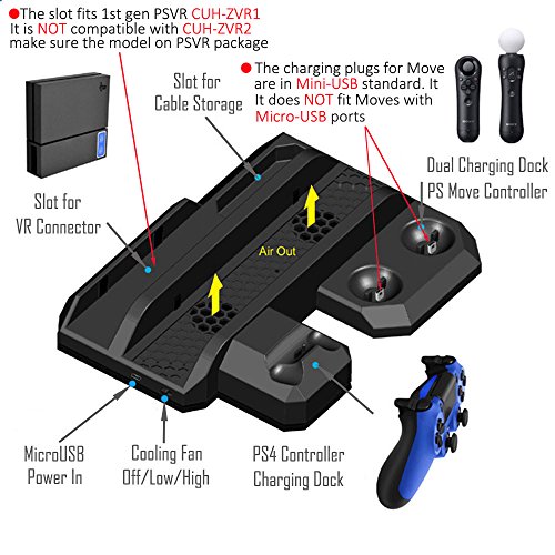 All In 1 Charger Vertical Display Stand A Elecgear Multi Charging Station Cooling Fan