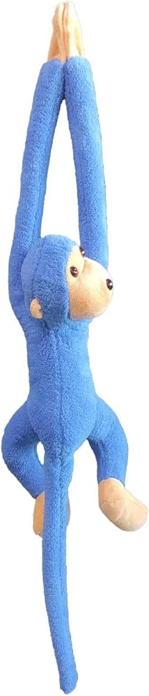 Sevimli Peluş Maymun Oyuncak, Elleri Yapışabilen 70 cm Lacivert