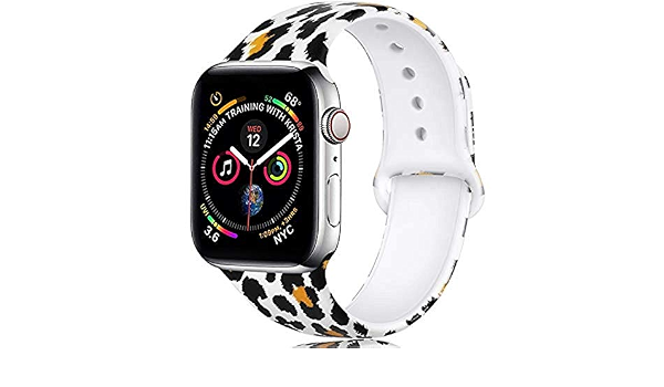 TIANQ - Cinturino in silicone leopardato per Apple Watch 38 mm, 40 mm, 42  mm, 44 mm, motivo stampato per iWatch Band Series 6/5/4/3/2 Zebra, giallo  leopardo, 38 mm o 40 mm, taglia S : Amazon.it: Elettronica