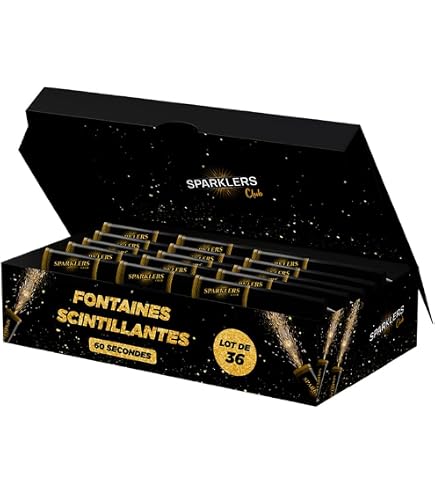 Lot De 100 Fontaines Lumineuses 1 Minute - Bougies Scintillantes Pour Gâteau Anniversaire Et Champagne