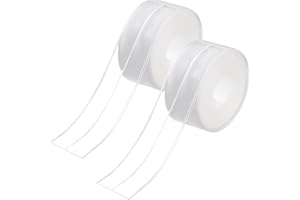 Rusoz Bathroom Sealant Tape Clear, 2 Rolls Waterproof Shower Sealant, Strong Adhesive, Anti Mould 38mm x 3.2m, Bathrooms, Toilets, Kitchens, Sink