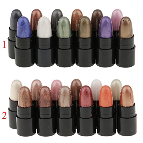 MagiDeal 12 Farben Lidschatten Makeup Eyeshadow Kosmetik Pro Mini Lidschattenstifte – 01# - 5