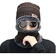 Brand Conquer Wool Beanie Cap & Muffler for Mens & Women – Winter Cap for Men – Men’s Woolen Cap with Neck Muffler – Winter Muffler for Women – Soft Woolen Muffler & Cap for Men & Women Black