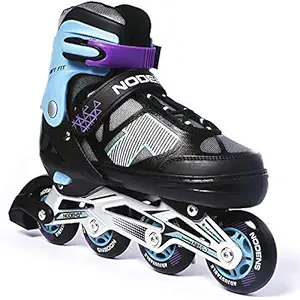 Nodens Adjustable Inline Skates Beginner Skates Fun Illuminating Roller Skates for All Boys and Girls