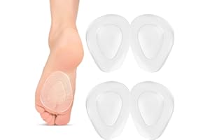 TSHAOUN 2 Pares almohadilla metatarsal Almohadillas redondas amortiguadoras para el metatarso, cojín de pie almohadillas de talón para zapatos,Plantillas de Zapatos con Tacón Alto (4 Pack)