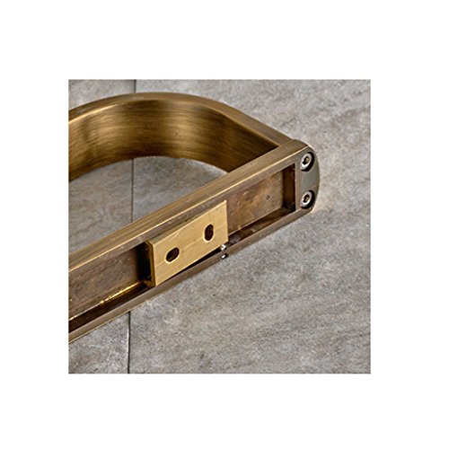 MagiDeal Toilettenpapierrollenhalter – Wandmontage, Messing, 195 x 88 x 28 mm – Bronze - 5