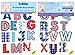 Funtosee Alphabet Upper Case Themed Room Stickers, Giant, Set of 26,  Red White and Blue