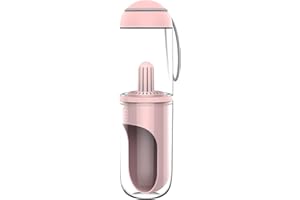 Peticularz Borraccia portatile per cani, bottiglia d'acqua per cani, dispenser per chiavi d'acqua, per passeggiate, viaggi, escursioni, ciotola multifunzione (rosa rosso)