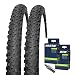 Produktbild Set: 2 x Schwalbe Black Jack Reifen 24x1.90/47-507 + SCHLÄUCHE Blitzventil