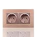 Produktbild 16 Amp 250V 2 Gang Sockel Aluminium Zeichnung Zinn Phosphor Bronze 146 x 86 mm , 3
