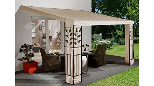 Preisvergleich Produktbild baumarkt direkt Anbaupergola Blätter 300 cm, 400 cm