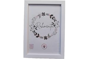 Rahmenita Bilderrahmen DIN 10 x 15 cm, 2er Set, Pine Wood, Picture Frame, Echtholzbilderrahmen (Weiß)