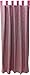 Tadpoles Double Sided Tab Top Single Curtain Panels, Red, 84"