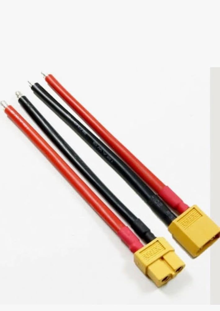 SANEC XT60 Erkek Dişi Lipo Pil Şarj Kablosu 15 cm 1,5mm Silikon Kablolu