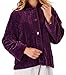 Produktbild Slenderella Damen lila 24" oder 61cm Luxus 320GSM weichen dicken samt Vlies, Kunstpelz Kragen Taste Up Bett Jacke Medium
