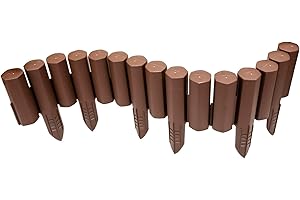 STABILO BEFESTIGUNGSTECHNIK Palisade Rund 2,20m - braun | Beetumrandung, Rasenkante, Beeteinfassung, Gartenpalisade