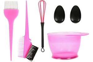 ANSELF 5 teiliges Haarf?rbepinsel Haare Faerben Set F?rbepinsel haare faerbeset, Haarf?rbepinsel und F?rbeschale Friseur Farbstoff Mixer mit Ohrkappen (#1) (#2)