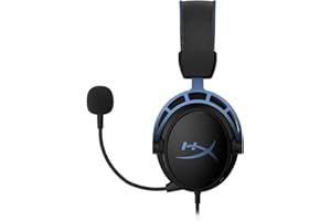 HyperX Cloud Alpha S – Gaming Headset, für PC, 7.1 Surround Sound, einstellbarer Bass, Dual Chamber Drivers, Chat Mixer, atmungsaktives Kunstleder, Memory-Schaum,Mikrofon mit Rauschunterdrückung, Blau