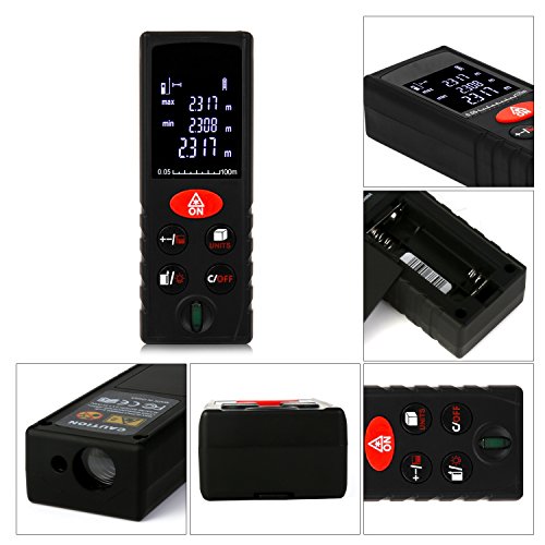 Uvistar Professional Laser Entfernungsmesser 100M Distanzmessgerät Abstandsmesser Distanzmesser, LCD Hintergrundbeleuchtung, Hohe Präzision, mit Batterie - 5