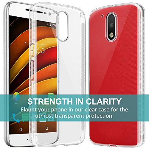Fundas Protectora TPU para Moto G Plus 4th Generaci  n 5 5  con Protectore de Pantalla  AFUNTA 1 Pel  culas Protectoras de Cristal Templadas de Cobertura Completa  con 2 Carcasas Transparentes A Prueba De Choques Para Moto G4 Plus 5 5 Pulgadas