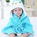 BOBORA Baby Infant Bathrobe Cute Animal Soft Hooded Towels Wrap Penguins