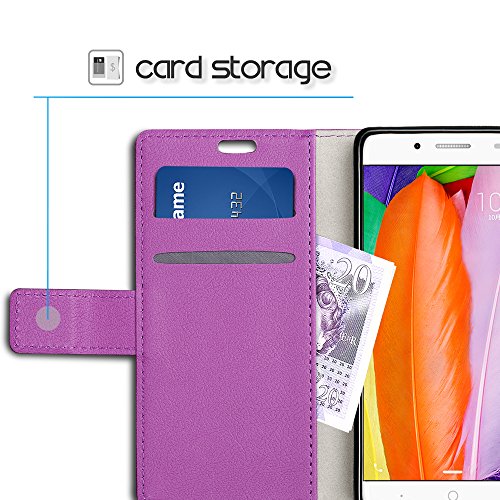 Funda ZTE Blade A610 Plus SLEO Cartera Carcasa Piel PU Suave Flip Folio Caja Super Delgado  Estilo Libro Soporte Plegable y Cierre Magn  tico  para ZTE Blade A610 Plus - P  rpura
