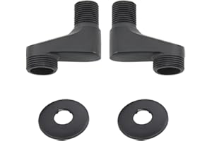 Gnimauhz Clawfoot Adaptateur pour baignoire de cuisine 9,5 cm, bras pivotants réglables, nickel brossé, vis excentrique, grande taille, 1 paire (Noir)