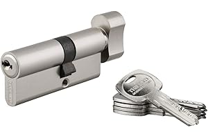 Cilindro europeo a pomolo 30Bx40 Trafic 6, nichel, antiperforazione, antirottura, 5 chiavi piatte reversibili- THIRARD