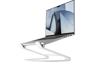 Twelve South Curve Flex | Support Ergonomique en Aluminium pour Ordinateur Portable et MacBook, réglable en Hauteur et en Inclinaison, Convient aux Ordinateurs de 10 à 17 Pouces, Blanc Mat., TS-2202