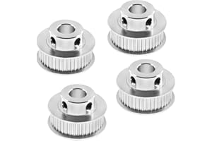 Pamtns Puleggia della Cinghia di Distribuzione della Stampante 3D 4 Pezzi Puleggia Cinghia Dentata GT2 Alluminio Timing Puleggia Alluminio GT2 puleggia 2GT Ruota Sincrona per Stampante 3D