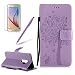 Produktbild Handyhülle für Samsung S9 Plus, Schutzhülle Tasche Lanyard PU Leder mit Silikon Back Cover, Girlyard Hülle Katzen und Baum Design Muster Prägemuster Flip Case Wallet mit Standfunktion Kartenfächer Magnet Etui Schale für Samsung Galaxy S9 Plus Lila