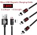 Produktbild UGI Micro-USB-Magnetkabel 4-Pack (rechtwinkliges und gerades Kabel), Android-Ladegerät mit LED-Anzeige USB-Ladekabel, Schnellladung