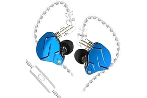 CCA KZ ZSN Pro X Écouteurs Intra-Auriculaires à Double Pilote 1BA 1DD avec Fil HiFi Sport Gaming Écouteurs compatibles pour téléphone Ordinateur Tablette avec Coffret Cadeau Bleu avec Micro