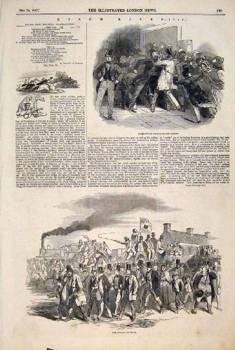 Preisvergleich Produktbild Epsom Läuft BahnKarten-PferdeAlten Druck 1847