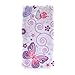 PowerQ M-M Colorful Pattern TPU Case for Nokia Lumia N640 XL with Beautiful Pretty Pattern Print Printing Drawing Soft TPU Skin Case Cover - purple butterfly